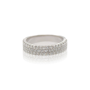 Tri Row Diamond Band