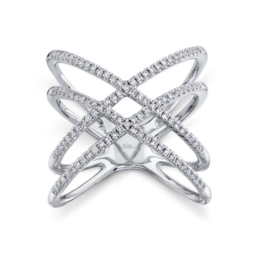 Diamond Criss Cross Ring