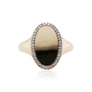 Yellow Gold Diamond Halo Ring