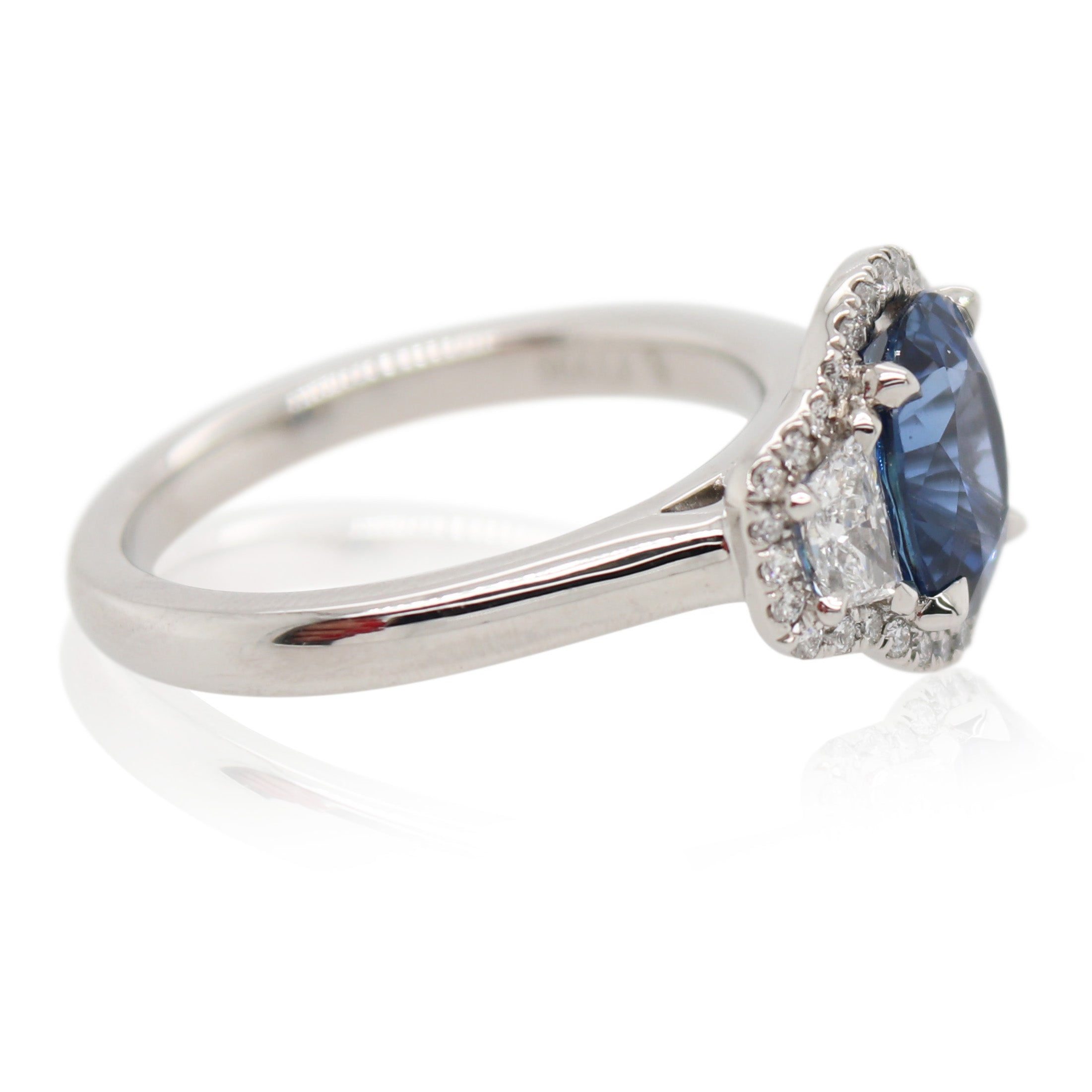 2.28ct Oval Sapphire and Diamond Ring