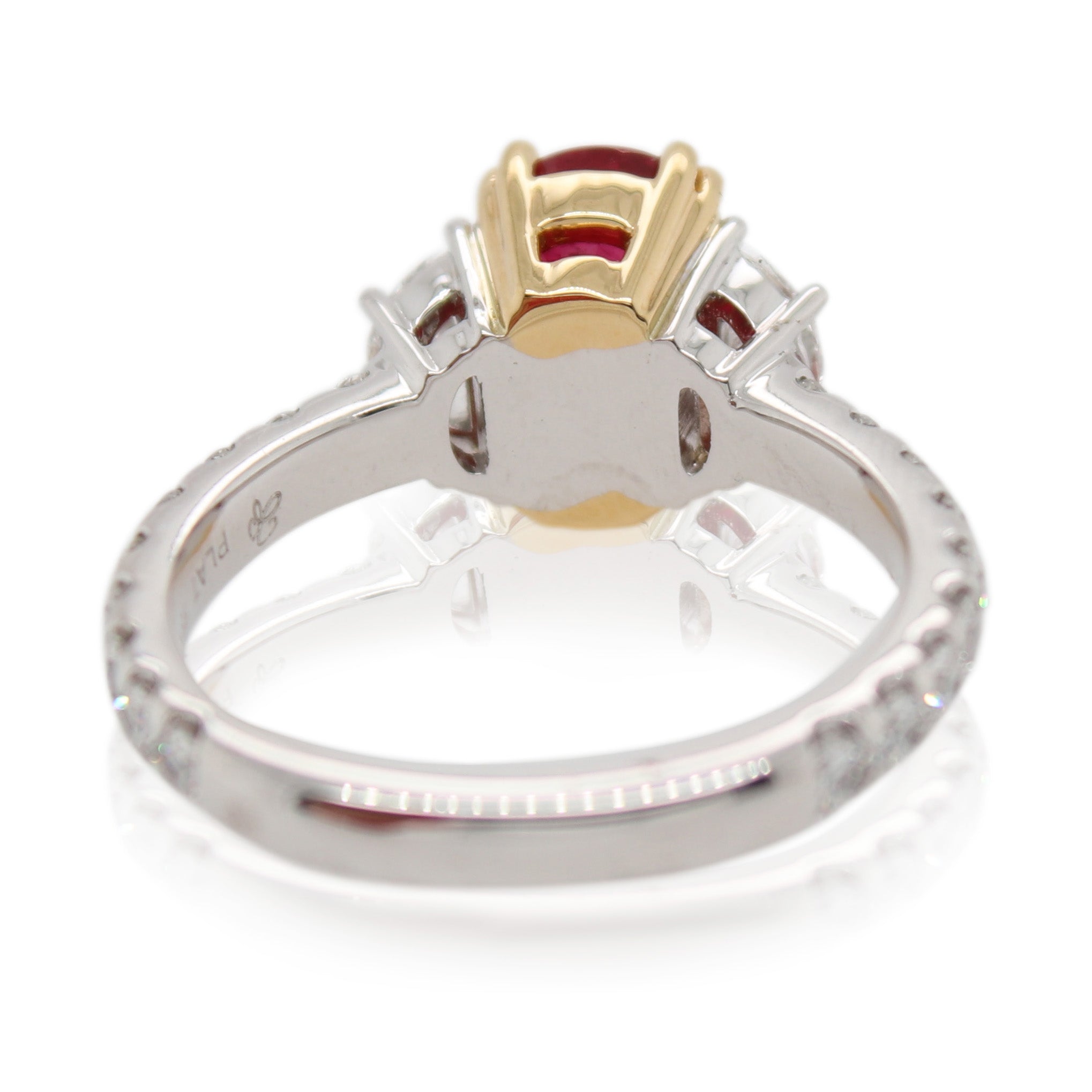 2.18ct Oval Ruby and Diamond Ring