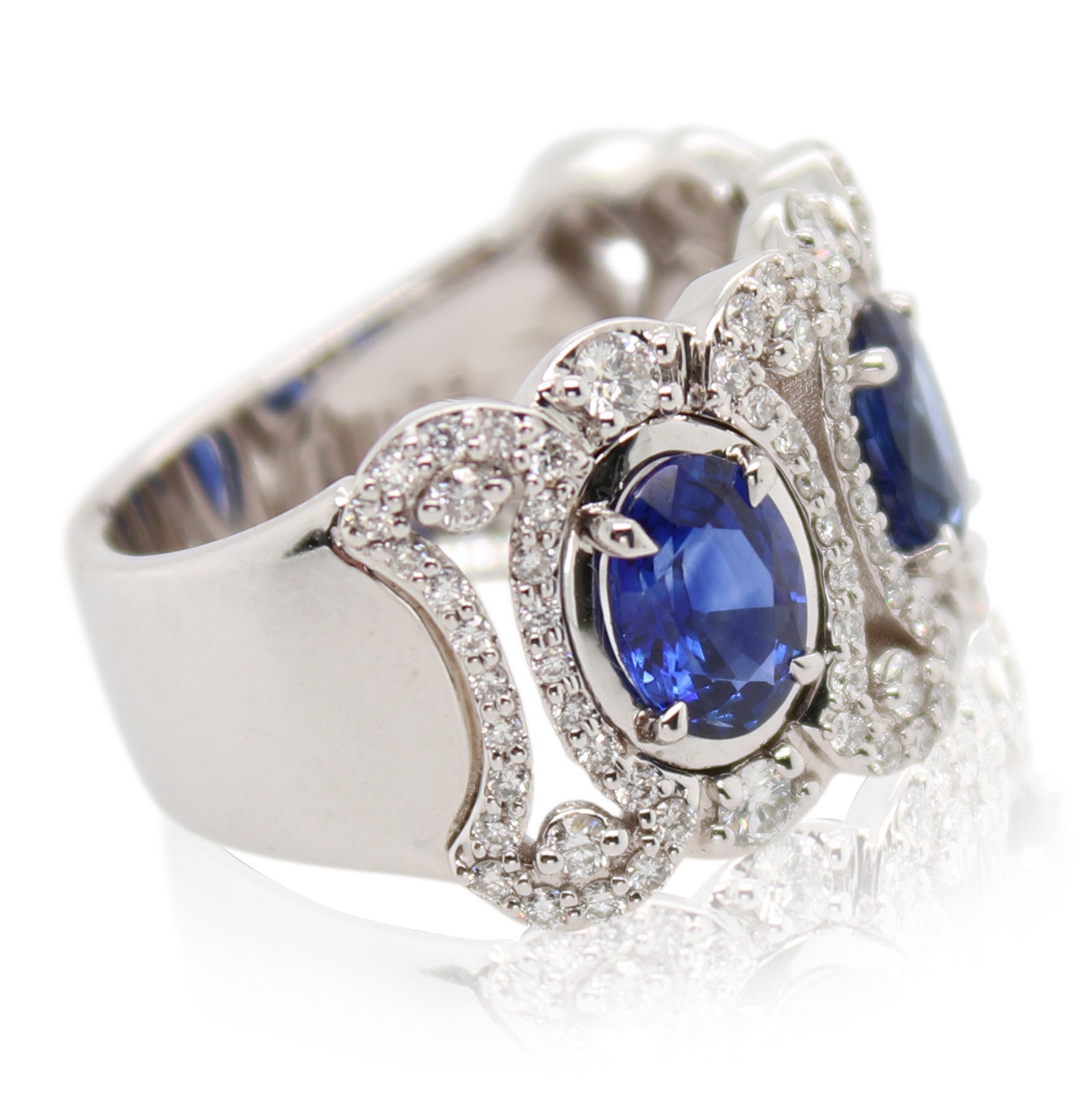 Christopher Designs Diamond and Sapphire Ring