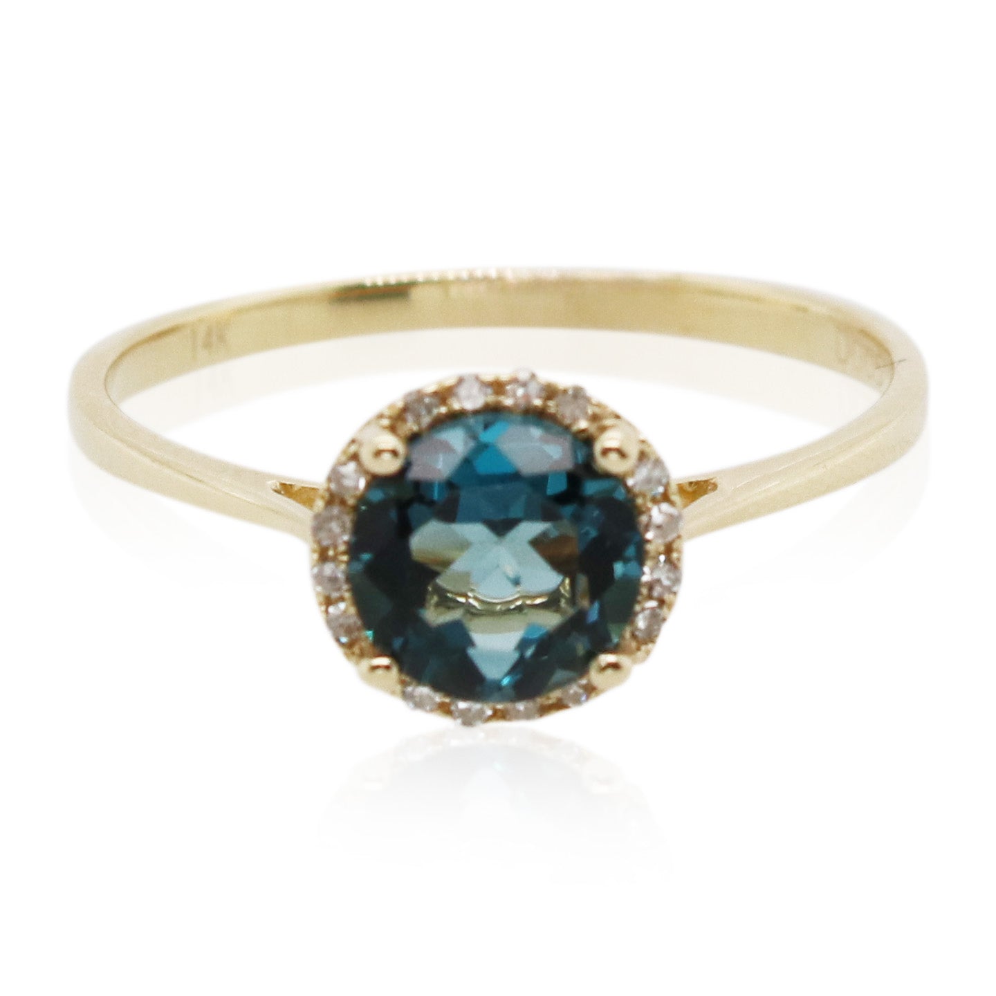 1.25ct London Blue Topaz and Diamond Ring