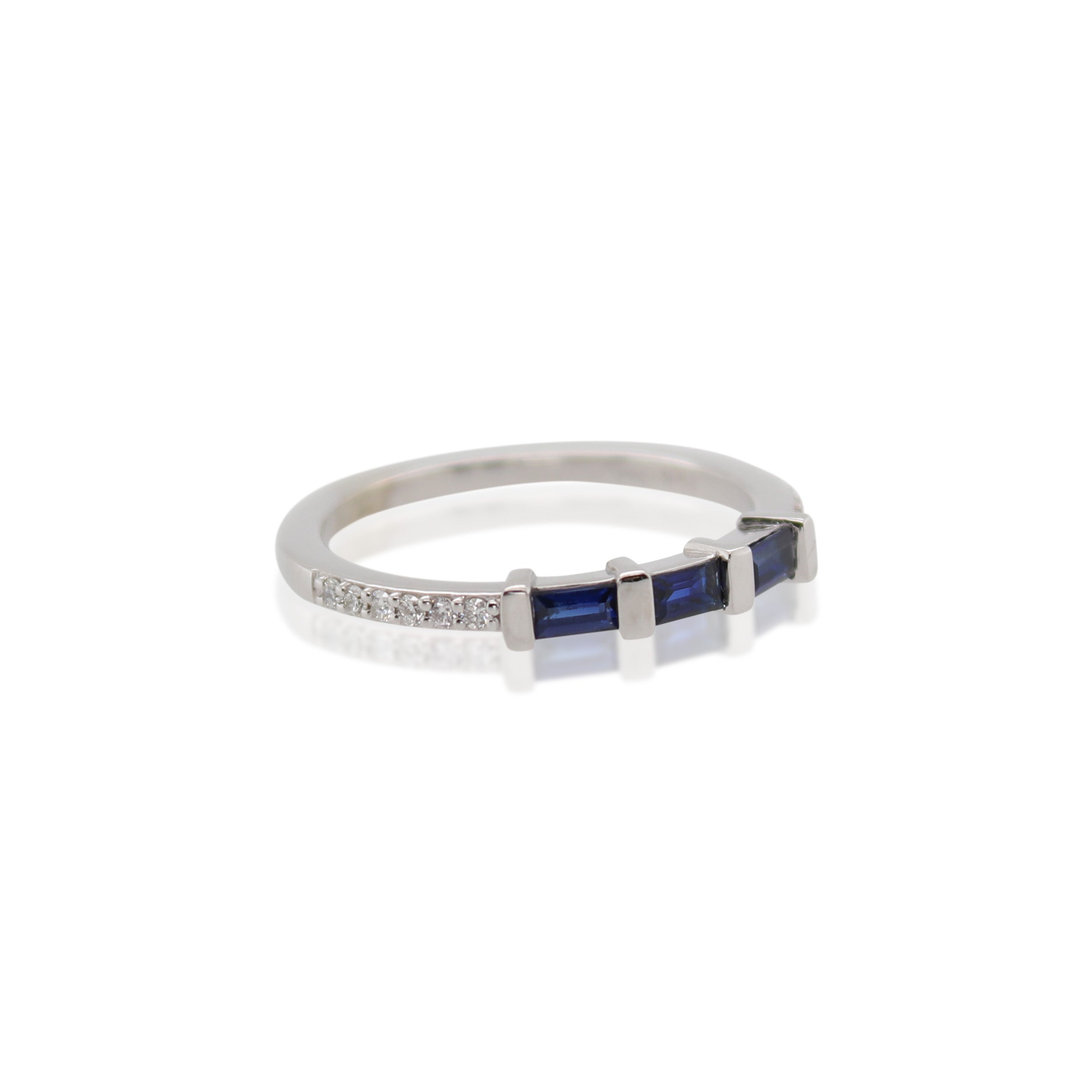 Sapphire and Diamond Bar Set Band