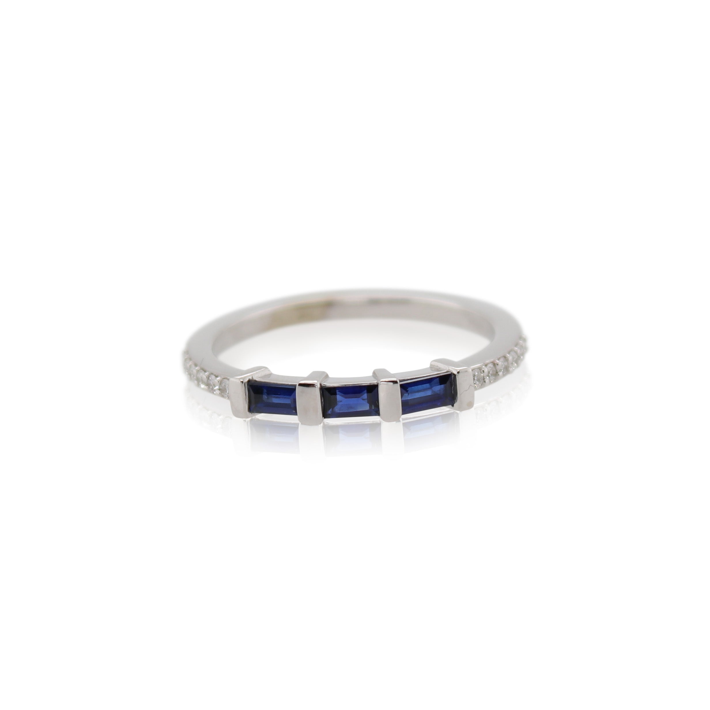 Sapphire and Diamond Bar Set Band