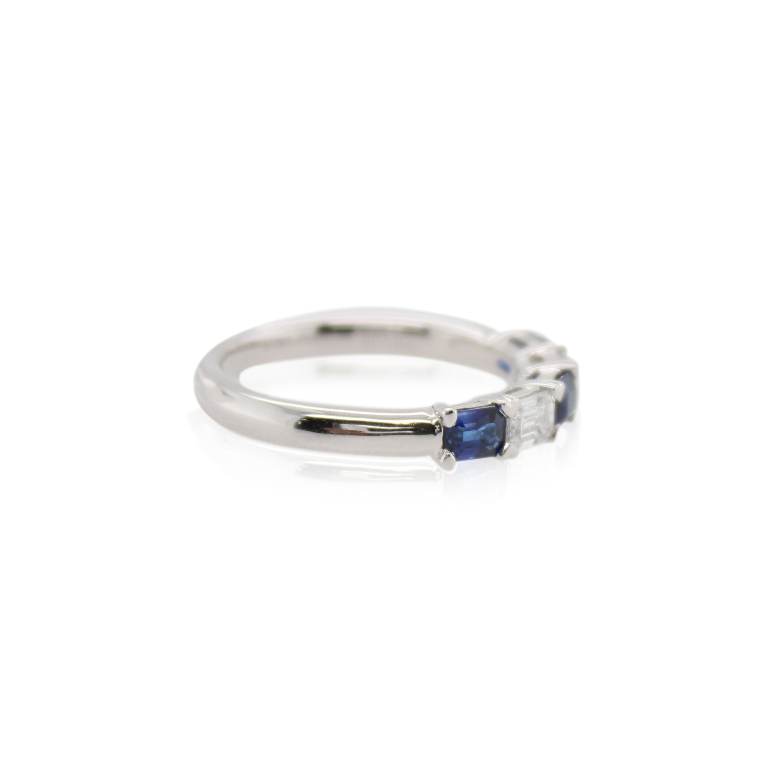 Alternating Sapphire and Diamond Ring