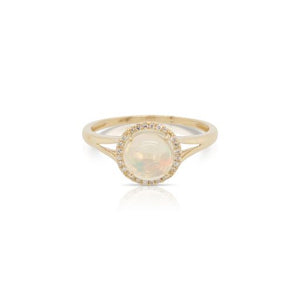 Opal and Diamond Ring