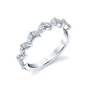 Alternating Marquise Diamond Band