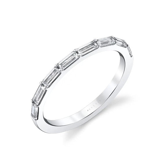 White Gold Baguette Diamond Band