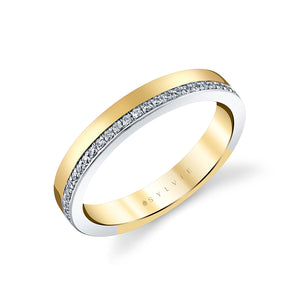 Yellow Gold Diamond Polished Wedding Band