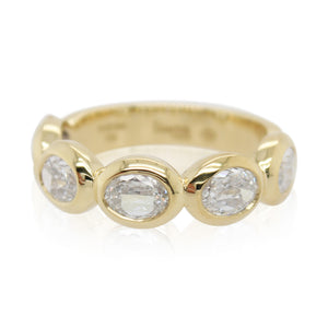 Bezel Set 5 Diamond Ring