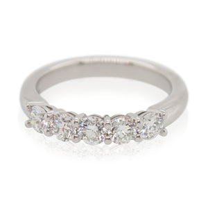 Platinum 5 Diamond Wedding Band