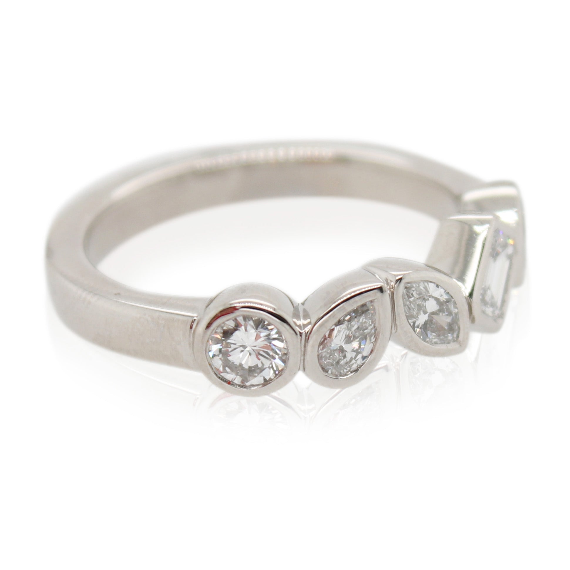 Multi-Shape Five Stone Diamond Band