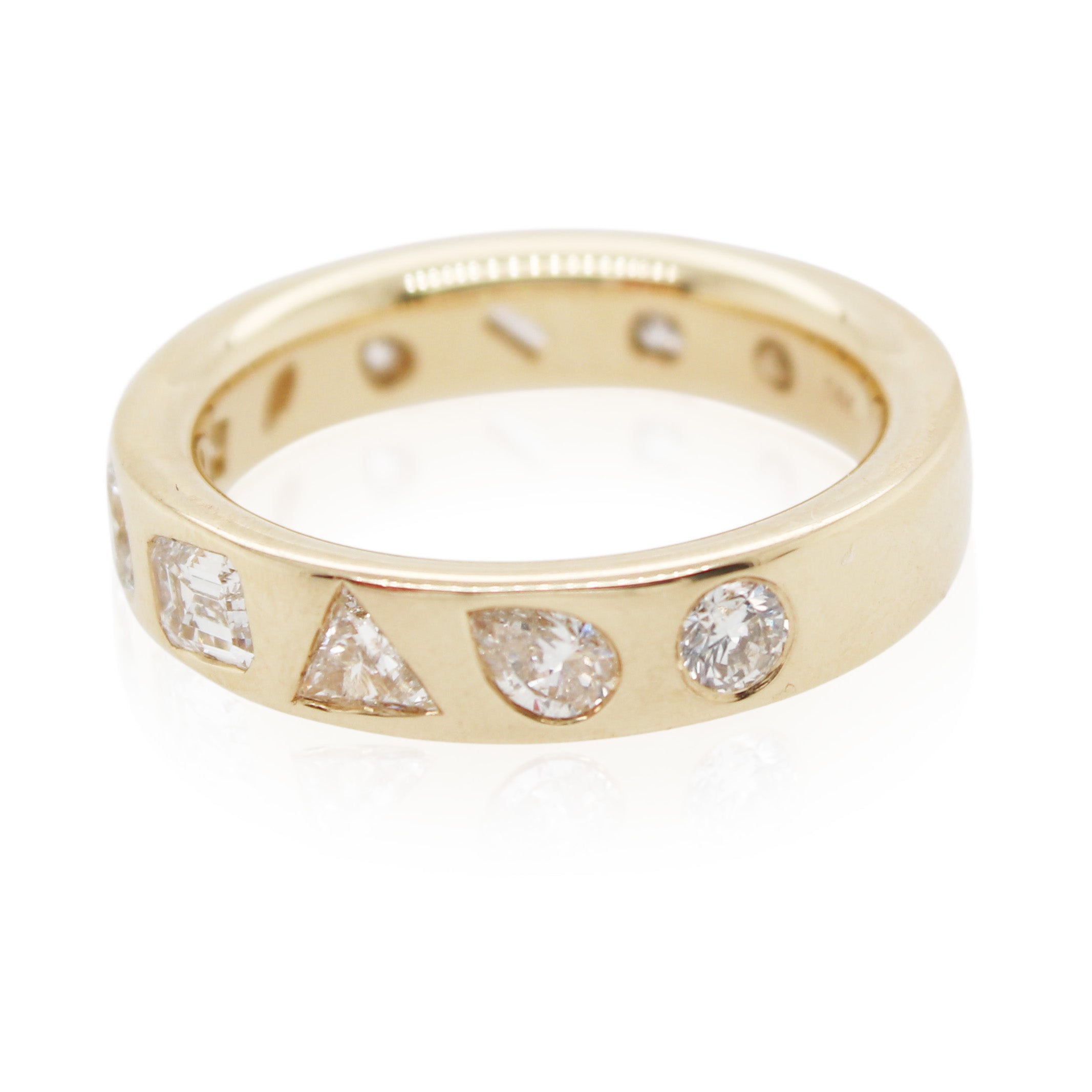 Yellow Gold Diamond Bezel Set Band