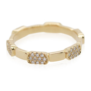 Precision Set Yellow Gold Pavé Diamond Eternity Band