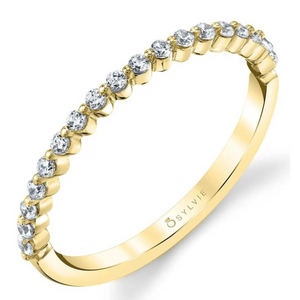 Sylvie Half Round Single Prong Diamond Band