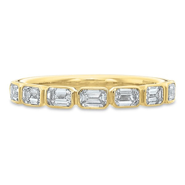 Precision Set Bezel Set Emerald Cut Diamond Band