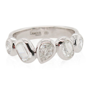 Christopher Designs White Gold Multi-Shape Diamond Band