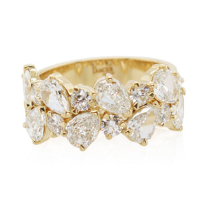 Crisscut New York Double Row Diamond Band