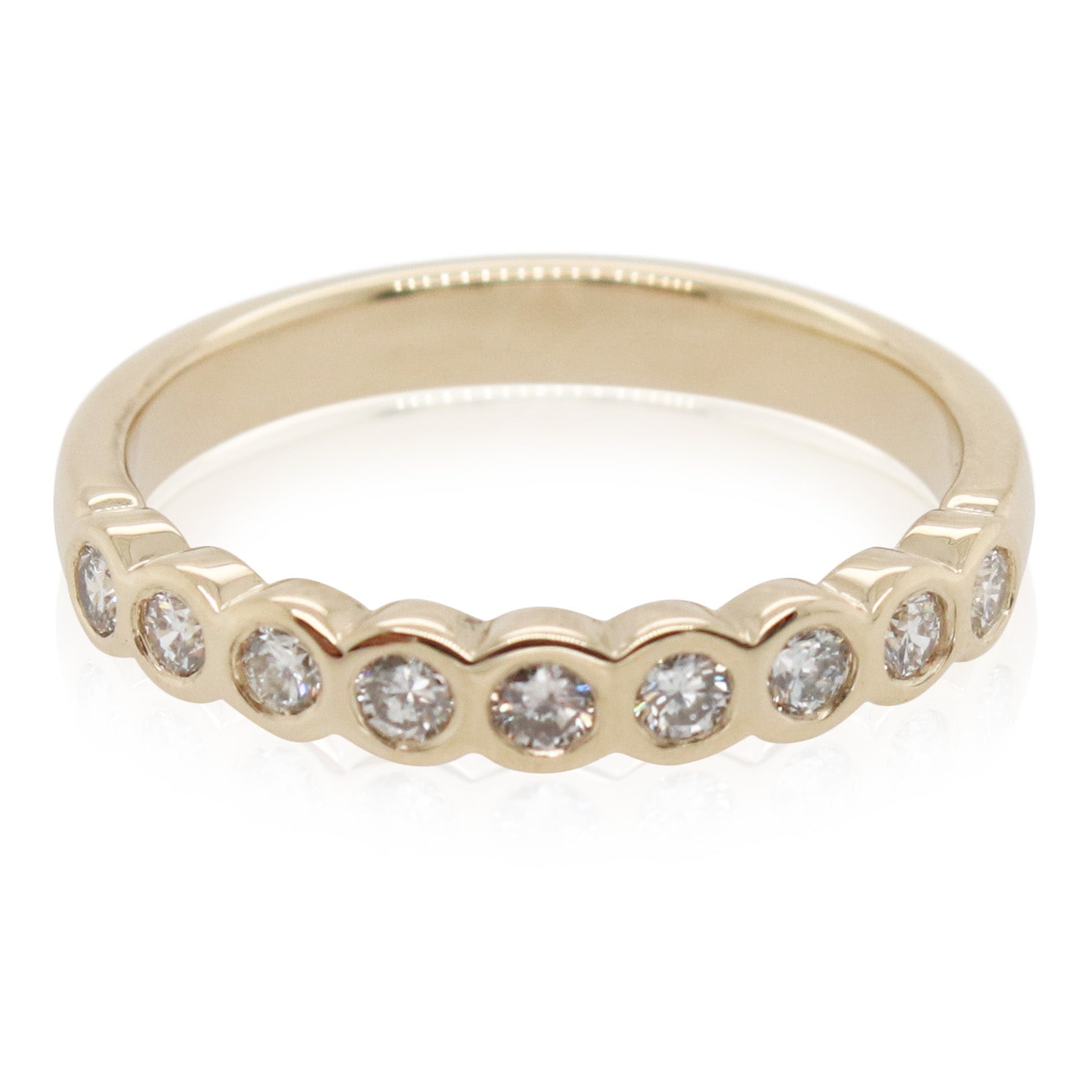 0.30ct Total Weight Bezel Set Diamond Band