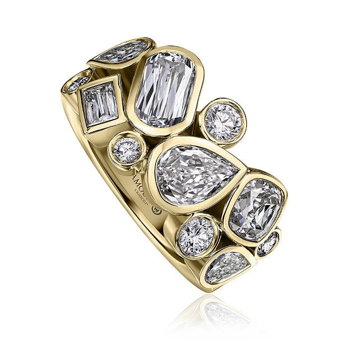 Crisscut New York Bezel Set Diamond Band