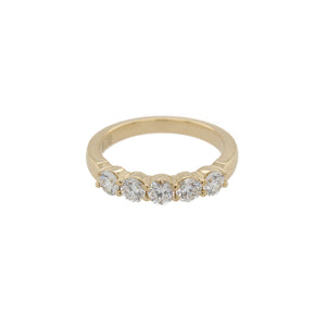 Five Stone Diamond Wedding Band