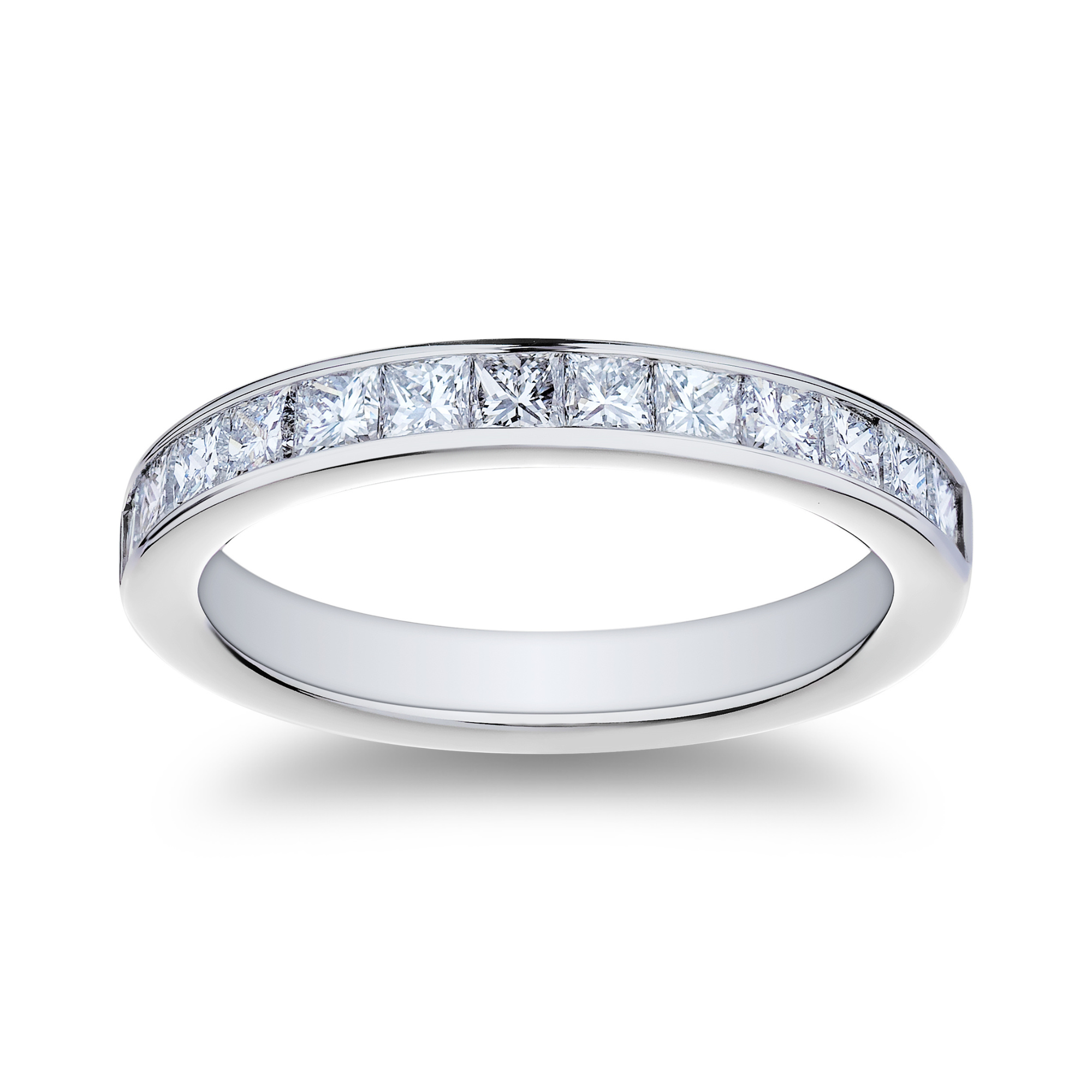 Princess Cut Diamond Wedding Band