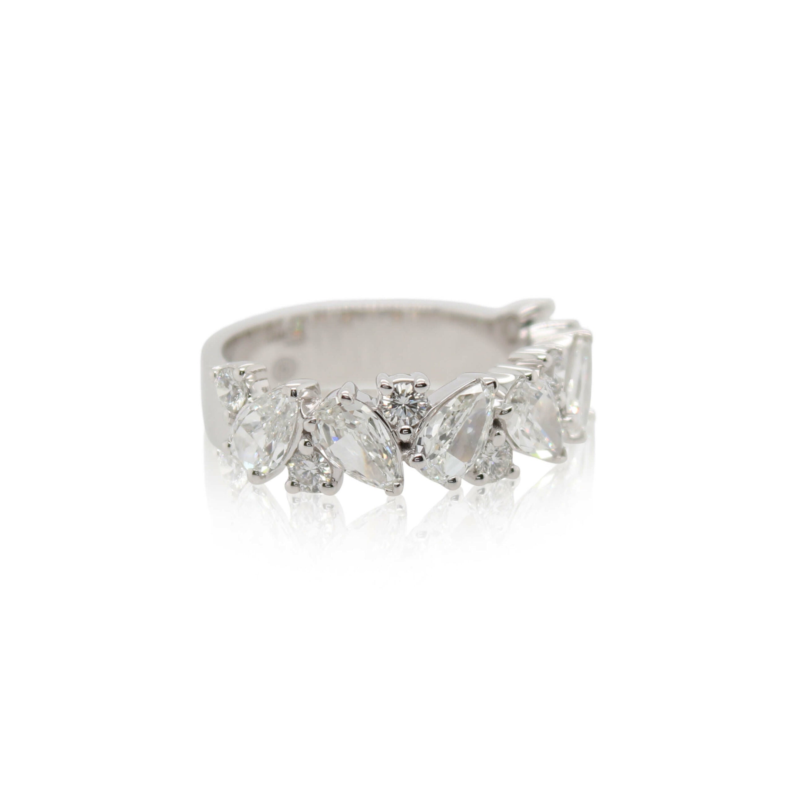 Crisscut Pear Diamond Band