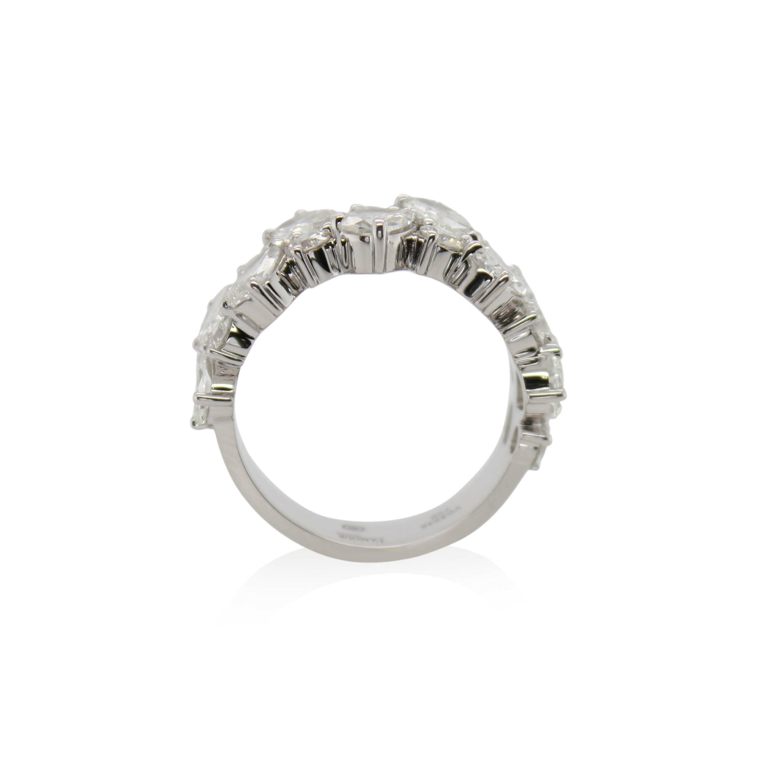 Crisscut Pear Shape and Round Diamond Band