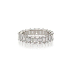 Emerald Cut Platinum Eternity Band