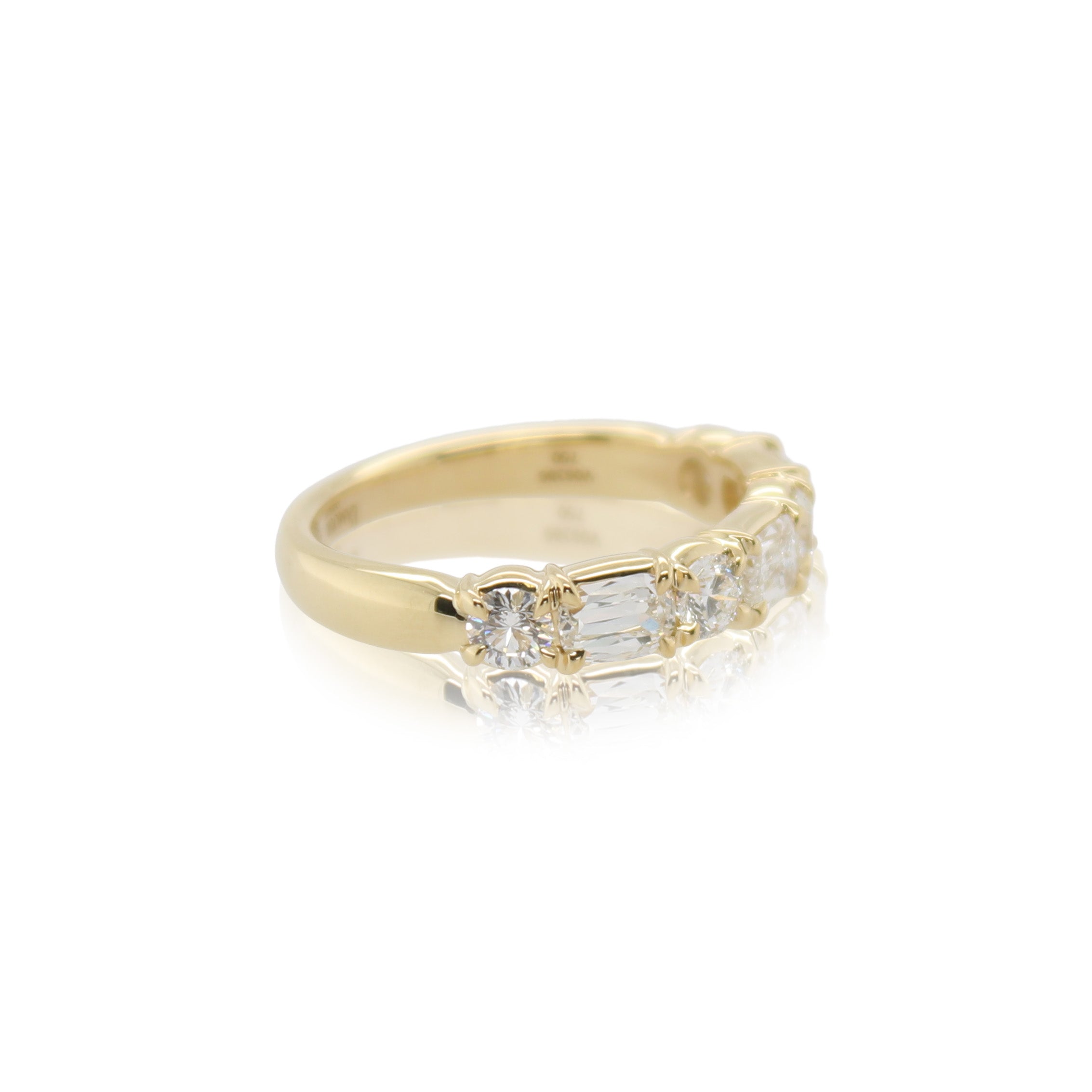 Yellow Gold L'Amour Crisscut Diamond Band