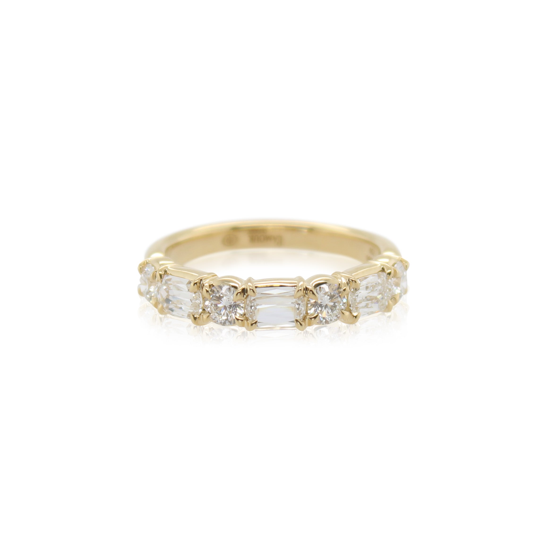 Yellow Gold L'Amour Crisscut Diamond Band