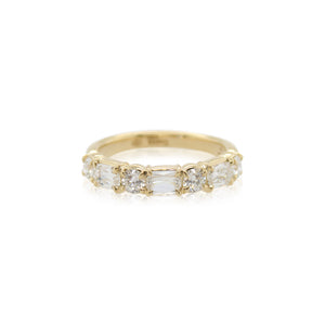Yellow Gold L'Amour Crisscut Diamond Band