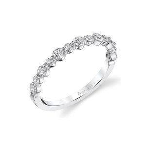 Alternating Diamond Wedding Band