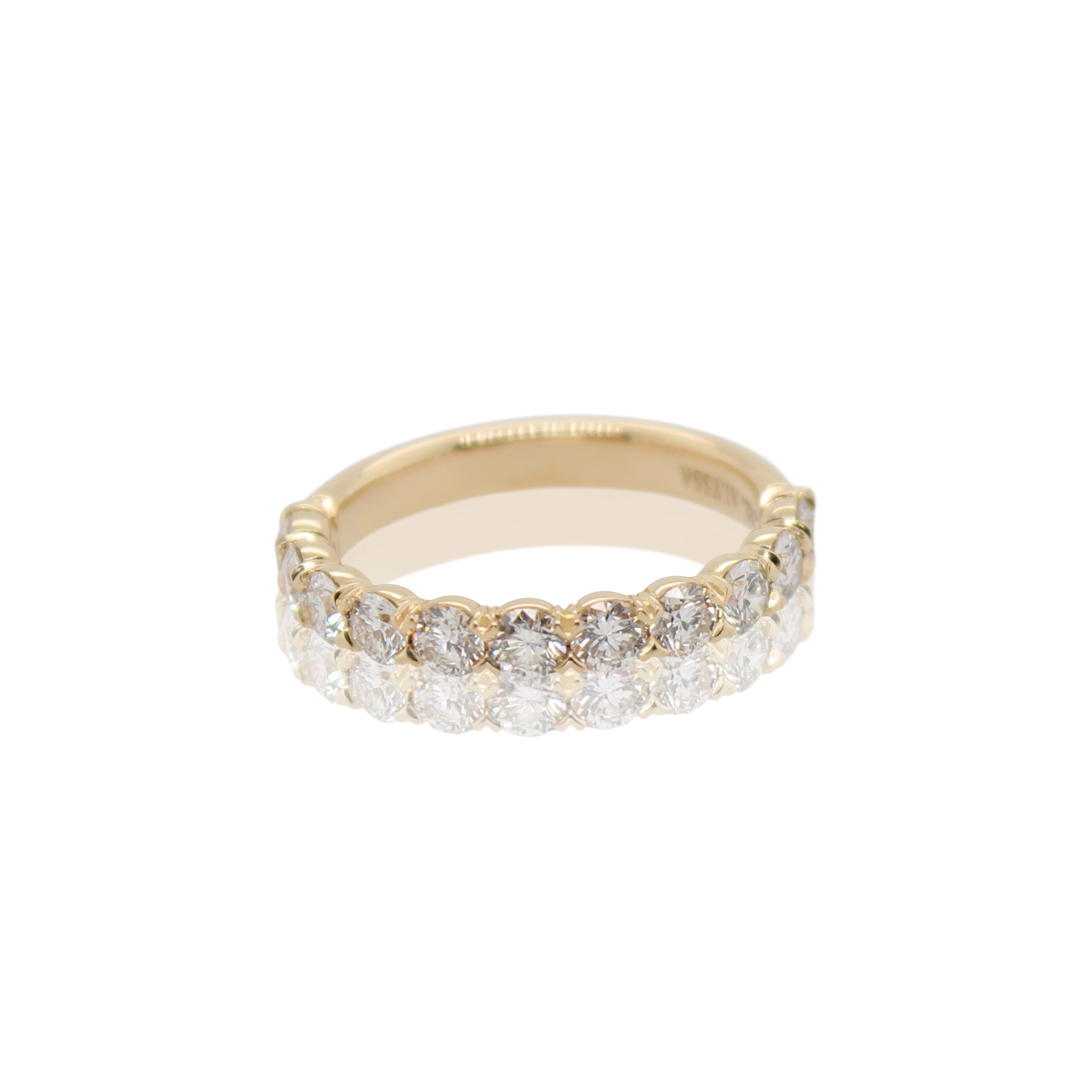Yellow Gold Half Round Diamond Anniversary Band
