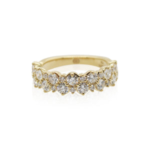 Crisscut Round Diamond Band
