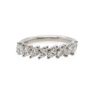 Platinum 9 Stone Diamond Band