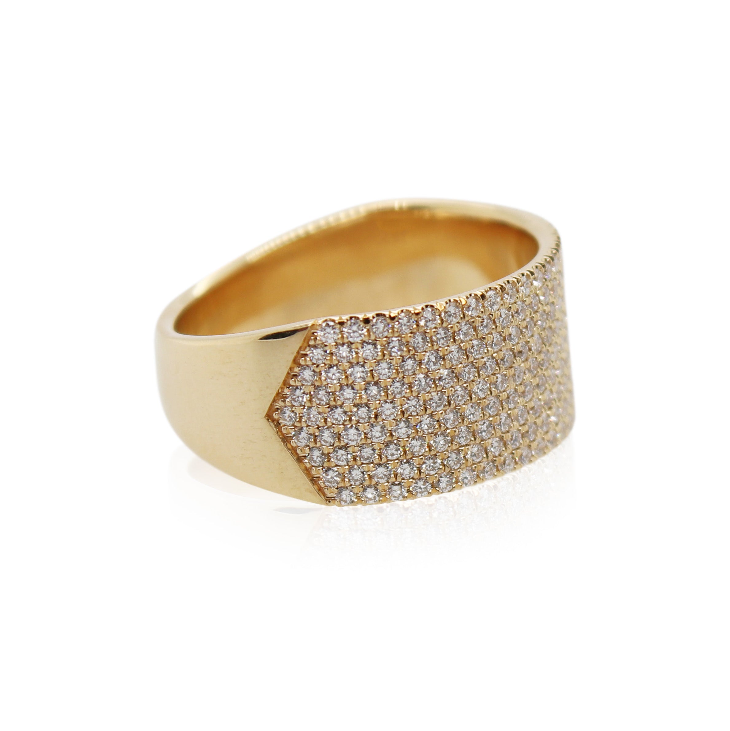 Pave Diamond 9 Row Band