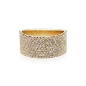 Pave Diamond 9 Row Band