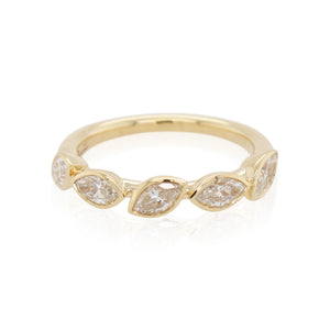 Bezel Set Marquise Diamond Band