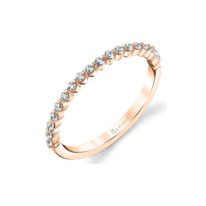 Single Prong Half Round Diamond Band
