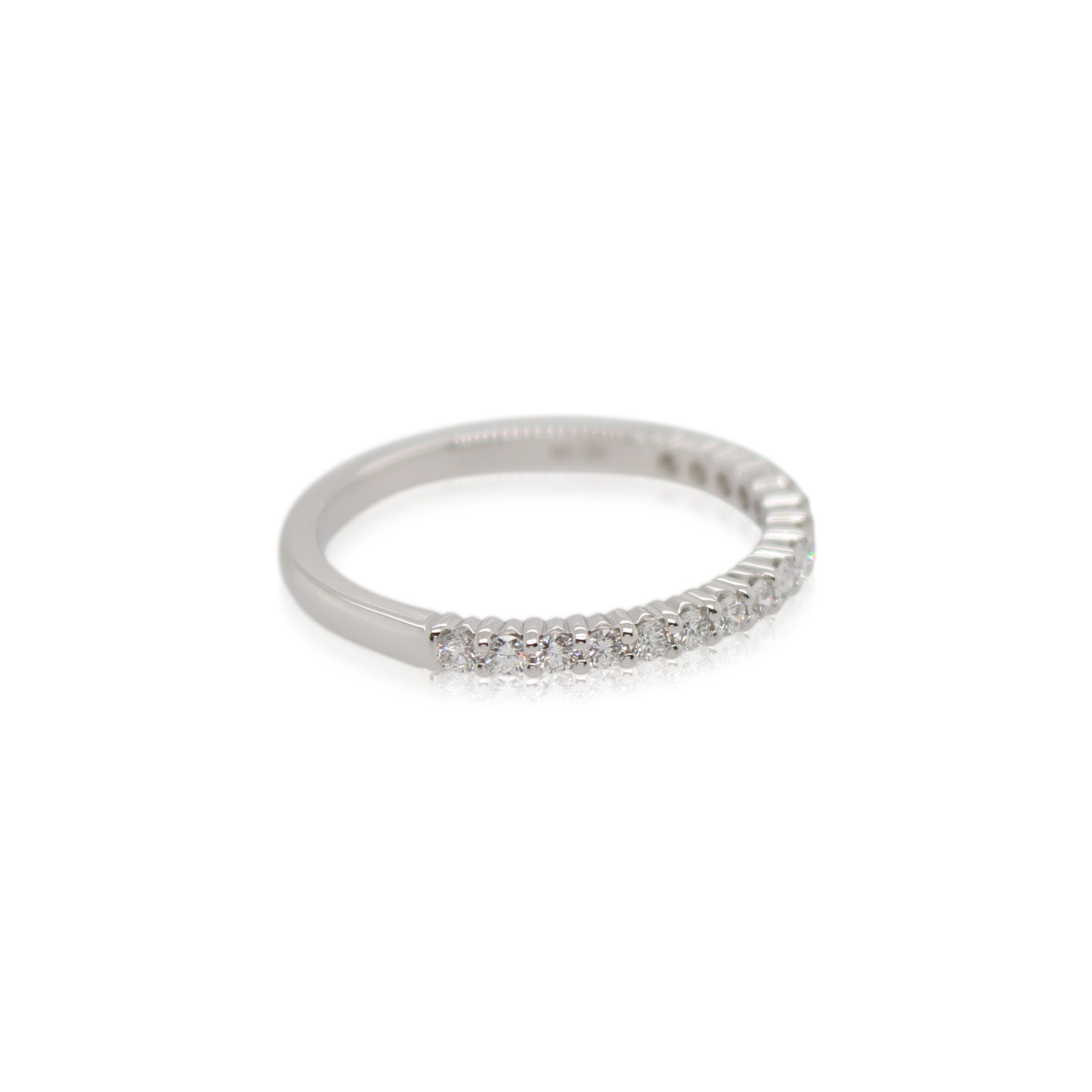 Diamond Half Round Anniversary Band