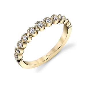 Bezel Set Diamond Wedding Band