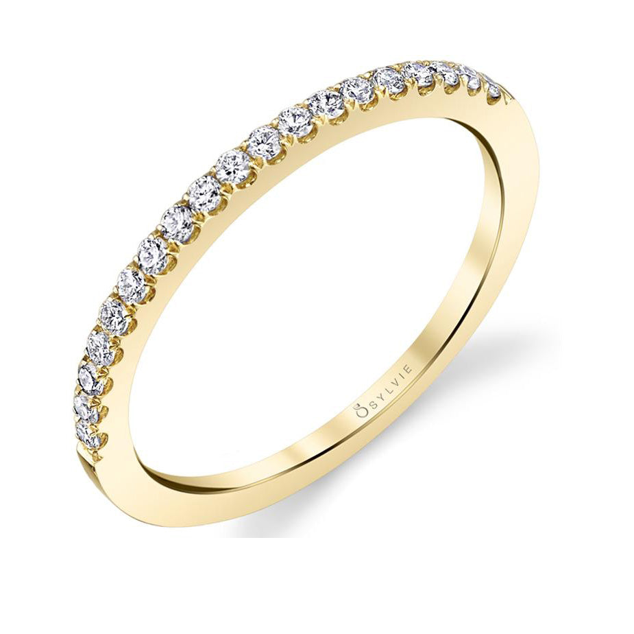 Sylvie Yellow Gold Diamond Eternity Band