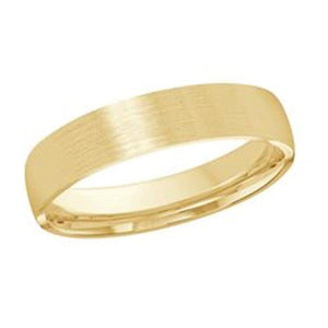 Yellow Gold 4mm Satin Band