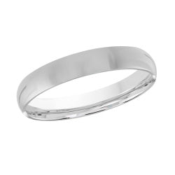 3mm Polished White Gold Band