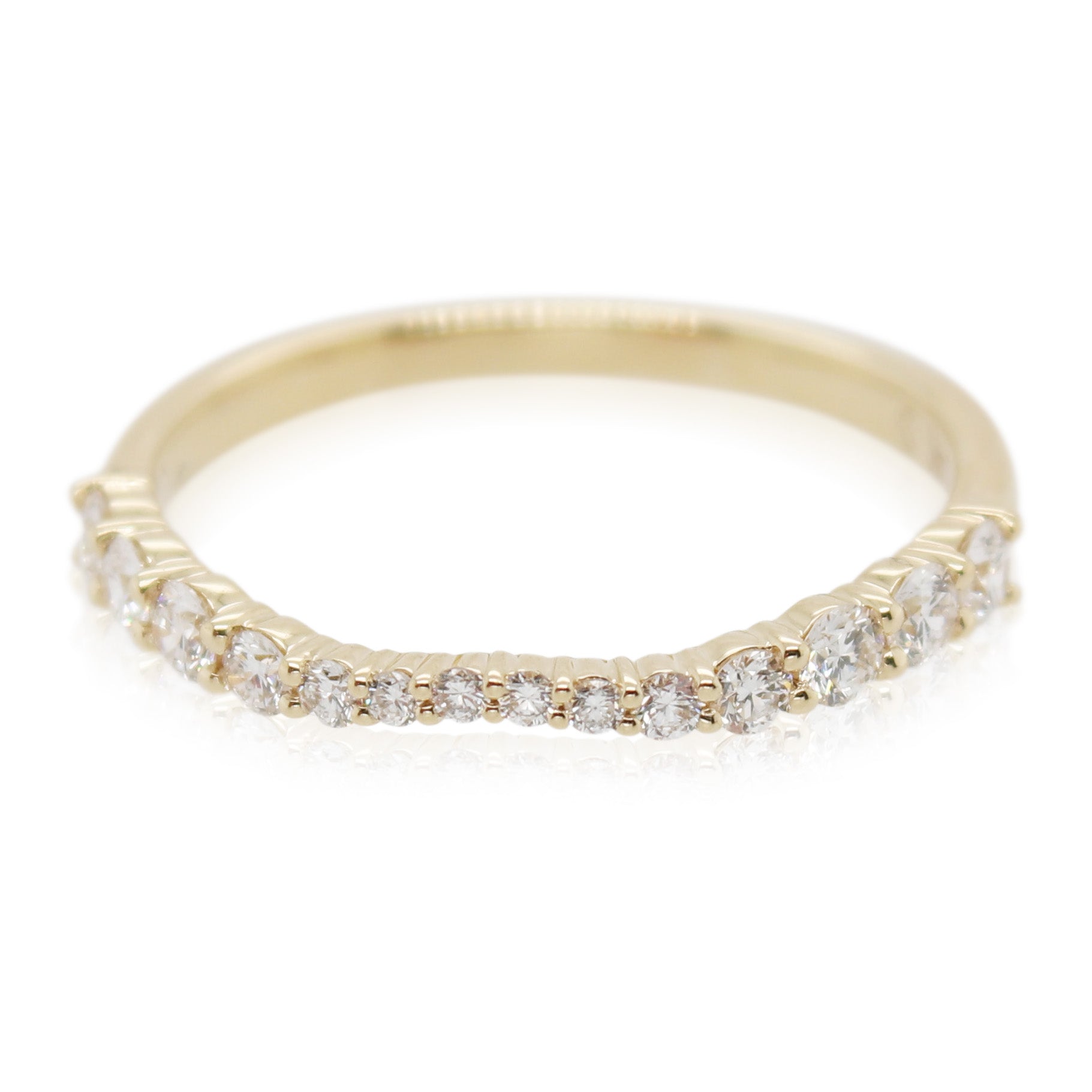 Yellow Gold Diamond Contour Band