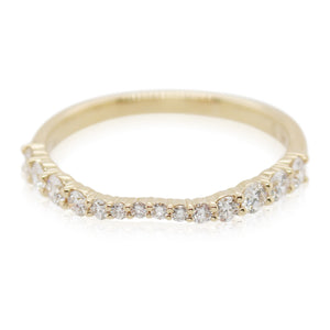 Yellow Gold Diamond Contour Band