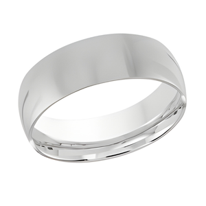 8mm Platinum Polished Wedding Band