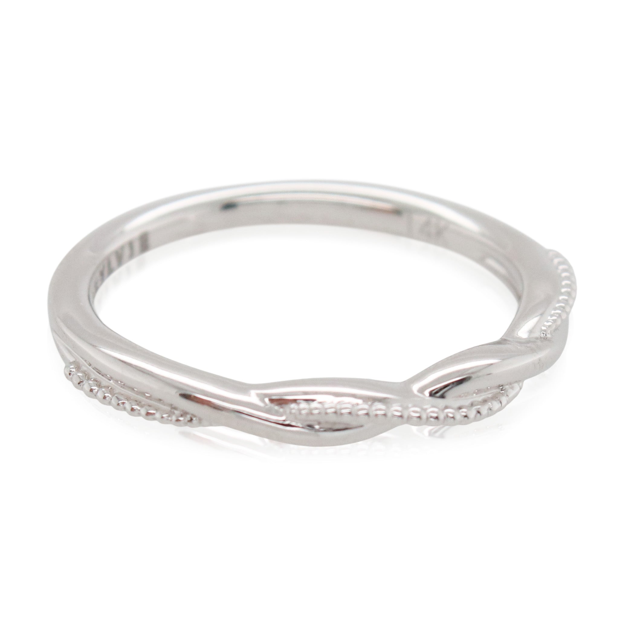 Sylvie White Gold Beaded Twist Band